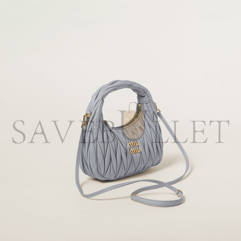 M1v M1v wander matelassÉ nappa leather hobo bag 5bc125 (20*17*6cm)